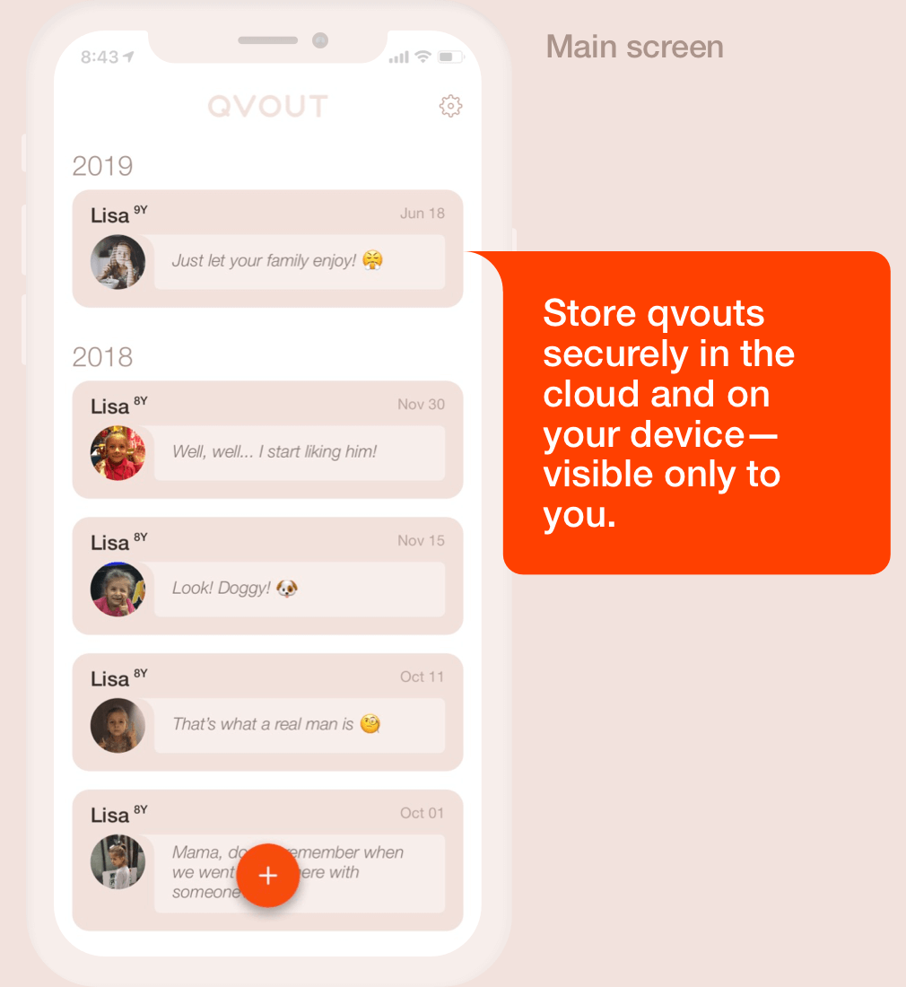 Store qvouts securely in the cloud and on your device—visible only to you.